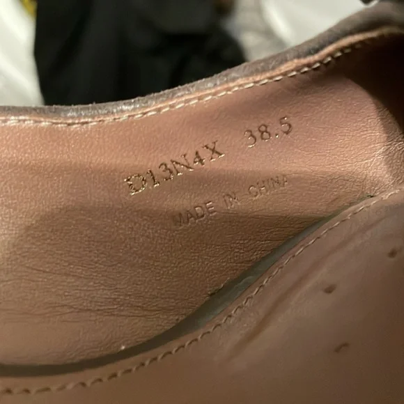 GOEX Heels Women Size8 EU38.5 Taupe Italian Design Medium Heel Insole Square Toe - Picture 7 of 15